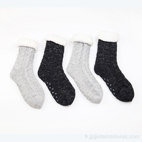 chaussettes épaissies en tricot